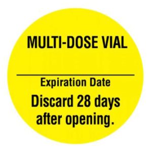 UNITED AD LABEL "Multi-Dose Vial Expiration Date __________ Discard 28 Days after Opening" Label ULPH229