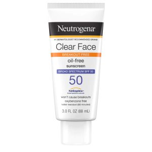 J & J SALES Neutrogena® Clear Face Oil-Free Sunscreen, SPF 50 69968066203
