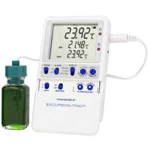 COLE-PARMER/ANTYLIA SCIENTIFIC Traceable® Excursion-Trac™ Fridge-Freezer Thermometer w/ Alarm & Datalogger 94460-07