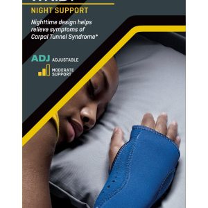 3M COMPANY 3M™ Futuro™ Night Wrist Brace, Left or Right Hand, Navy Blue, Adult 5-1/4" to 9" 48462ENR
