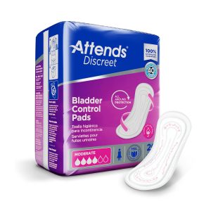 ATTENDS HEALTHCARE PRODUCTS Attends® Discreet Women's Moderate Bladder Control Pad, 10.5-Inch Length ADPMOD