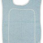 Beck's Classic Adult Bib with Barrier, White and Blue Terry, 18 x 36 Inch BTB1834BRR-1824S