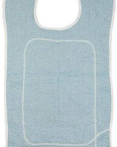 Beck's Classic Adult Bib with Barrier, White and Blue Terry, 18 x 36 Inch BTB1834BRR-1824S