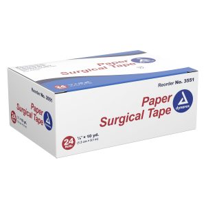 dynarex® Paper Medical Tape, 1/2 Inch x 10 Yard, White 3551