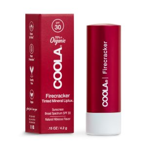 COOLA LLC Coola® Firecracker Tinted Liplux® Sunscreen SPF 30, Natural Hibiscus Flavor CL10256