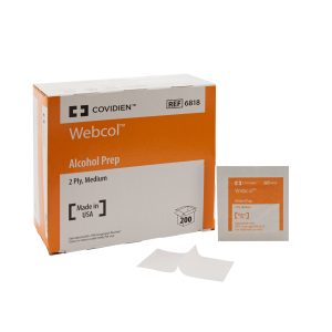 CARDINAL Webcol™ Alcohol Prep Pad, 1 x 1.25 Inch, Individual Packets 6818-