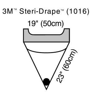 SOLVENTUM CORPORATION 3M™ Steri-Drape™ Sterile Irrigation Pouch Surgical Drape, 19 x 23 Inch 1016