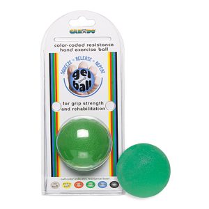 FABRICATION ENTERPRISES CanDo® Standard Gel Squeeze Ball, Green, Medium 10-1493