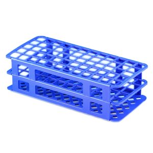 GLOBE SCIENTIFIC Globe® Scientific 456500 Series Test Tube Rack, 16/17mm, 60-Place, Blue 456504