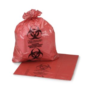 MCKESSON BRAND McKesson Biohazard Waste Bag, 30 – 33 gallon Capacity, 8 x 23 x 41 Inch 03-4741
