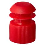 MCKESSON BRAND McKesson Flanged Plug Cap, Red, Polyethylene, for Use with 13 mm Tubes 177-118240R