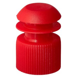 MCKESSON BRAND McKesson Flanged Plug Cap, Red, Polyethylene, for Use with 13 mm Tubes 177-118240R