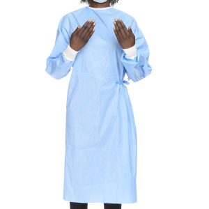 O&M HALYARD INC Halyard Basics Nonreinforced Surgical Gown with Towel, Large, Blue 99284