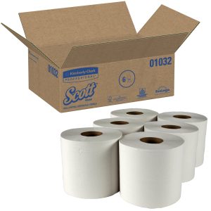 KIMBERLY CLARK Scott® Essential White Paper Towel, 8 x 12 Inch Center Pull Roll 01032