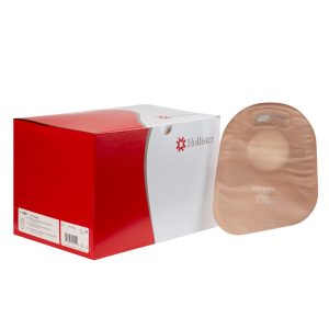 HOLLISTER New Image™ 18393 Two-Piece Beige Ostomy Pouch, Pre-cut to Fit 57 mm, Red Match 18393