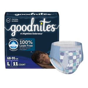 KIMBERLY CLARK GoodNites® Night Time Underwear, Large for Boys weighing 68 – 95 lbs. 53362