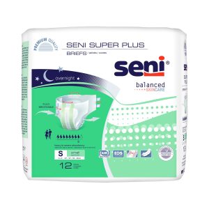 TZMO USA INC Seni® Super Plus Overnight Heavy to Severe Absorbency Incontinence Brief, Small S-SM12-BP1
