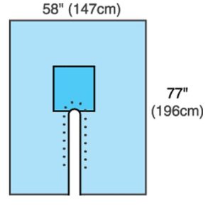 Cardinal Health™ Sterile Split Drape, 77 x 120 Inch 29440