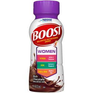 NESTLE CLINICAL NUTRITIONAL Boost® Women Chocolate Balanced Nutritional Drink, 8 oz. Bottle 00041679380772