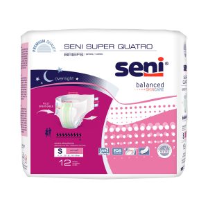 TZMO USA INC Seni® Super Quatro Severe Absorbency Incontinence Brief, Small S-SM12-BQ1