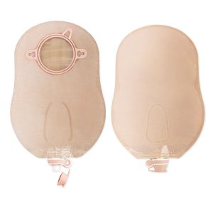 HOLLISTER New Image™ Two-Piece Beige Urostomy Pouch, 57 mm Flange, Red Color Match 18413