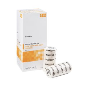 MCKESSON BRAND McKesson Double hook-and-loop closure Elastic Bandage, 4 Inch x 5 Yard 16-2033-4