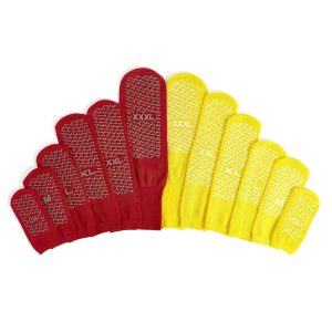 Medline Fall Management Slipper Socks, Double Tread, Extra Large, Yellow MDTPS4B05FPY