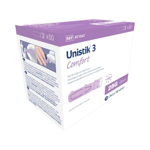 OWEN MUMFORD Unistik® 3 Comfort Safety Lancet, 28 Gauge AT 1047