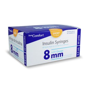 ALLISON MEDICAL INC Surecomfort® 0.5 mL Standard Insulin Syringe with Needle, 31 Gauge, 5/16 Inch 22-6505