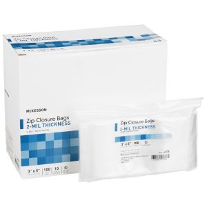 MCKESSON BRAND McKesson Zip Closure Bag, 3 x 5 in. 4578