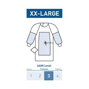 MCKESSON BRAND McKesson Fabric Reinforced Surgical Gown with Towel, 2X-Large, Blue 183-I91-4340-S1