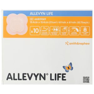 SMITH & NEPHEW Allevyn Life Silicone Foam Dressing, 6 x 6 Inch Quadrilobe 66801069