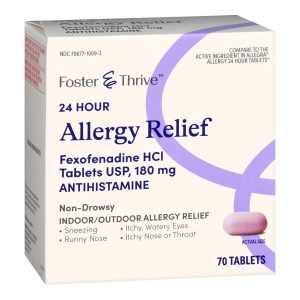 MCKESSON BRAND Foster & Thrive™ 24 Hour Allergy Relief Fexofenadine HCl USP 180 mg Tablets 70677100903
