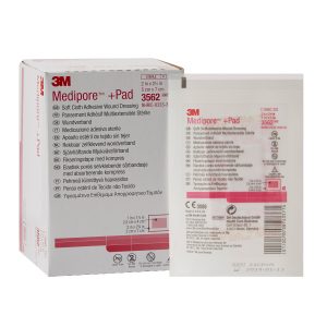 SOLVENTUM CORPORATION 3M™ Medipore™ Sterile Adhesive Dressings, 2 x 2-3/4 Inch 3562
