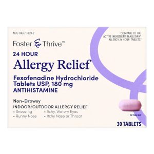 MCKESSON BRAND Foster & Thrive™ 24 Hour Allergy Relief Fexofenadine HCl USP 180 mg Tablets 70677100902