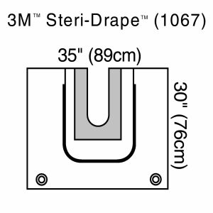 SOLVENTUM CORPORATION 3M™ Steri-Drape™ Sterile U-Pouch Orthopedic Drape, 35 x 30 Inch 1067