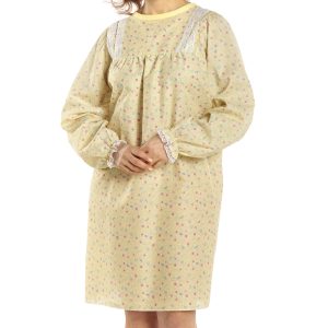 SALK INC Snap Wrap™ Patient Exam Gown, Yellow Floral Print 500LPY