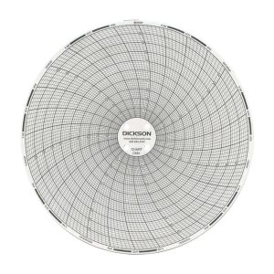DICKSON COMPANY Dickson® 7-Day Temperature Recording Chart for use w/ Temperature Chart Recorder C651