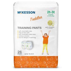 MCKESSON BRAND McKesson Toddler Training Pants, 2T to 3T for Children weighing 16 – 34 lbs. TP-2T3T