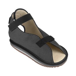 OSSUR Össur® Canvas Rocker Bottom Cast Shoe, Medium, Black B308MED