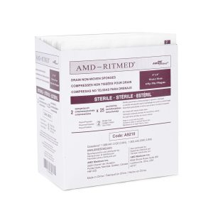 AMD Ritmed I.V. Sponge, 4 x 4 Inch, 6-Ply A9210