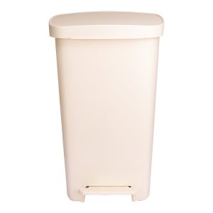 MCKESSON BRAND McKesson Waste Can with Step-On Pedal, Beige, 15.16 x 14.76 x 26.57 Inch 16-25268