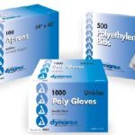 dynarex® Slipover Lap Bib, Polyethylene / Tissue, White 4406