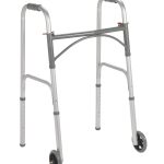 DRIVE DEVILBISS HEALTHCARE drive™ Steel Folding Walker, 25 – 32 Inch Height 10247-4
