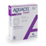 CONVATEC Aquacel® Silicone Adhesive with Border Silicone Foam Dressing, 5 x 5 Inch 420619