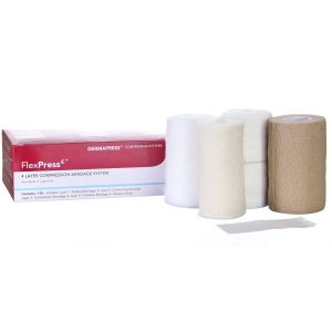 SION BRANDS LLC FlexPress4™ Self-adherent / Tape Closure 4 Layer Compression Bandage System 79000