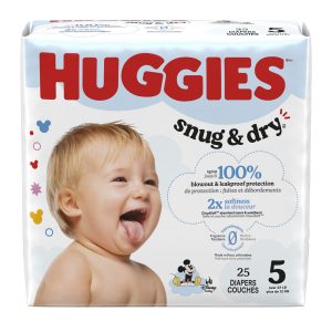 KIMBERLY CLARK Huggies® Snug & Dry™ Diapers, Size 5 56428