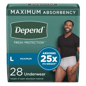 KIMBERLY CLARK Depend® Fresh Protection™ Men's Maximum Absorbency Underwear, Large 53745