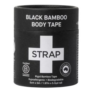 NUTRICARE USA LLC Strap™ Bamboo Fiber Athletic Tape, 1.97 Inch x 5-1/2 Yard, Black STRBLCT