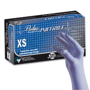 INNOVATIVE HEALTHCARE CORP Pulse® Nitrile Exam Glove, Extra Small, Aqua Blue 177052